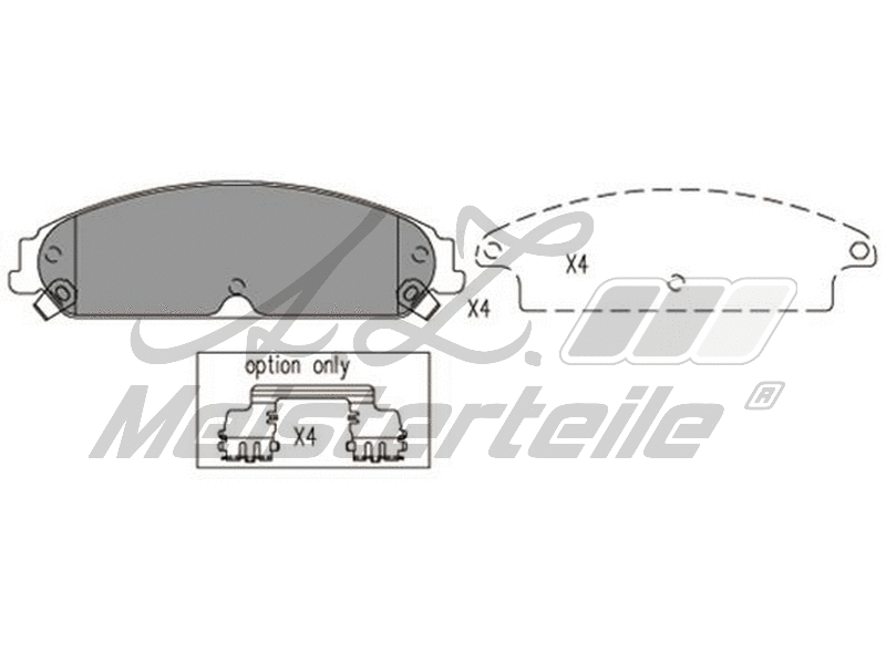 Brake Pad Set, disc brake (AZMT-44-022-1606)