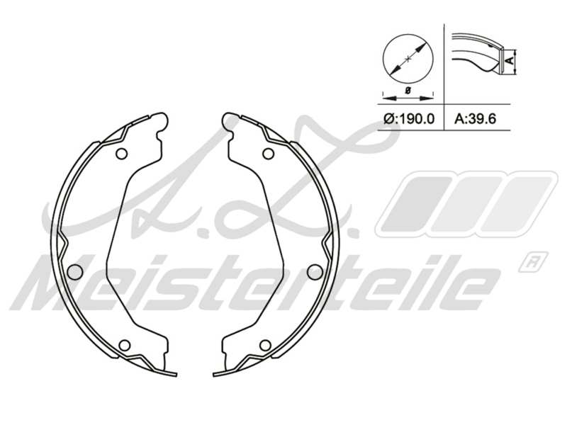 Brake Shoe Set (AZMT-44-026-1334)