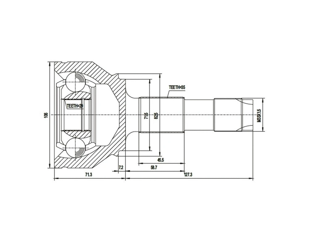 Joint Kit, drive shaft (AZMT-43-030-1090)