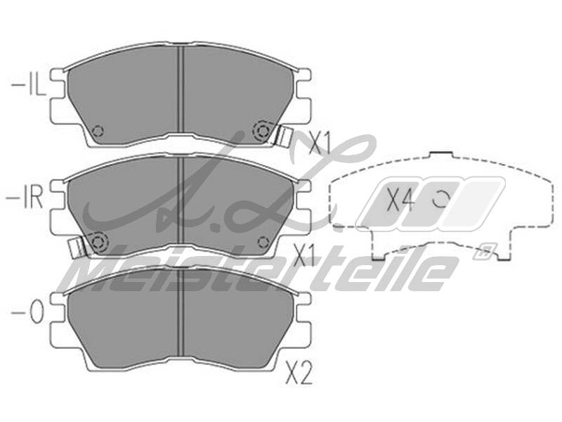 Brake Pad Set, disc brake (AZMT-44-022-1905)
