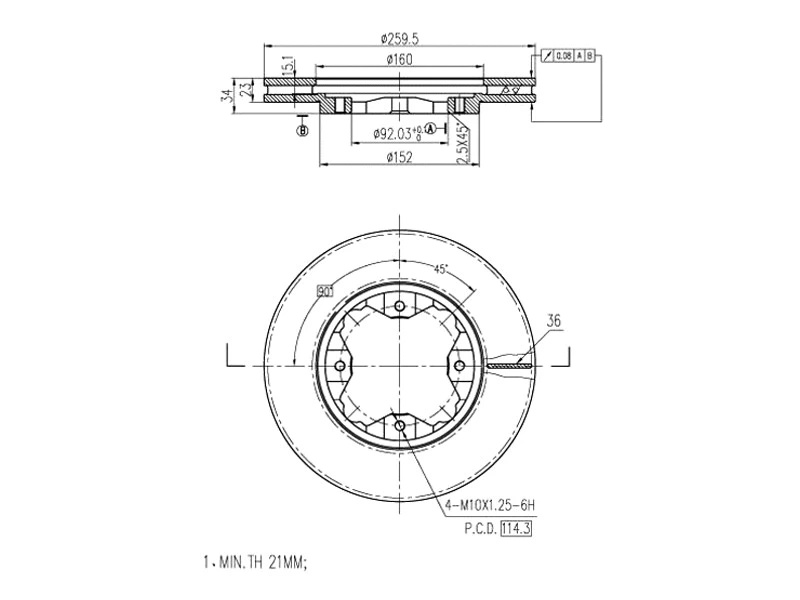 Brake Disc (AZMT-44-024-1450)