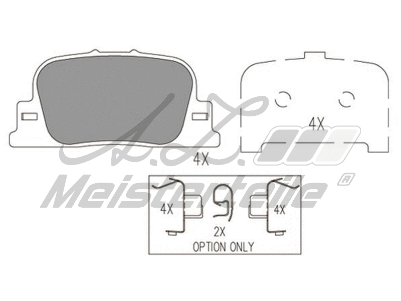 Brake Pad Set, disc brake (AZMT-44-022-1643)