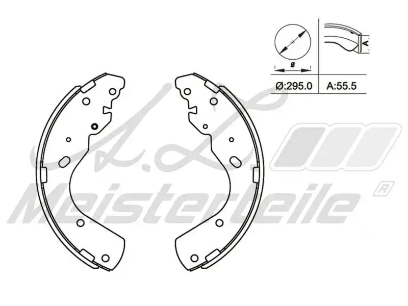 Brake Shoe Set (AZMT-44-026-1084)