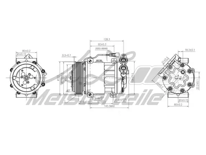 Compressor, air conditioning (AZMT-45-041-1141)