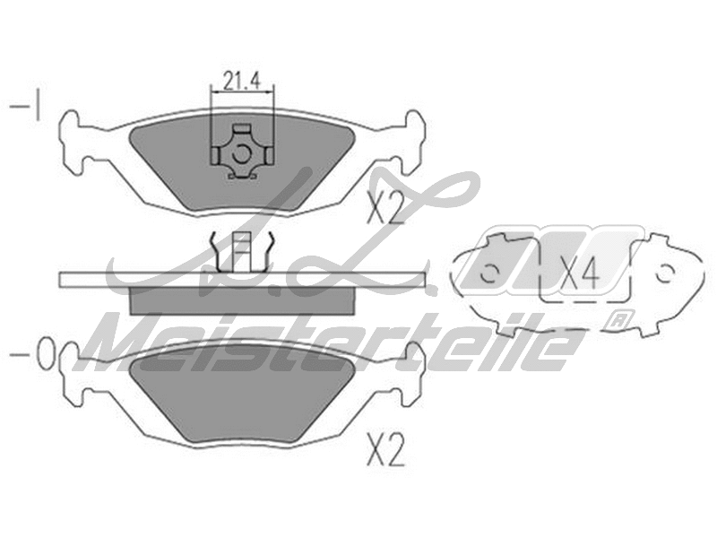 Brake Pad Set, disc brake (AZMT-44-022-1632)