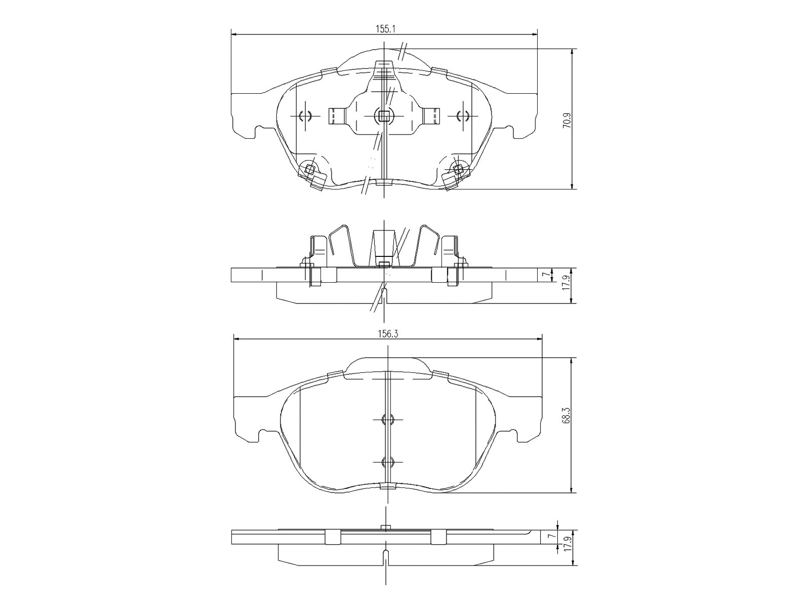 Brake Pad Set, disc brake (AZMT-44-022-1104)