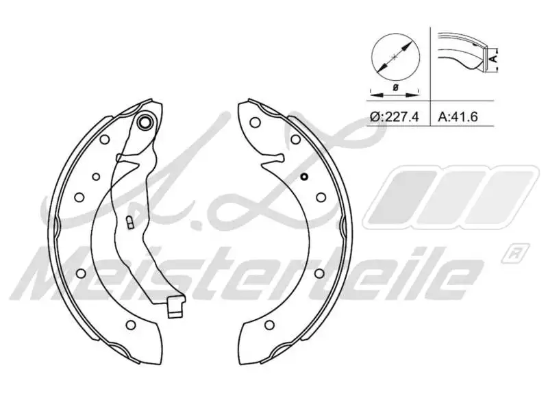 Brake Shoe Set (AZMT-44-026-1049)
