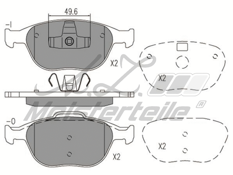 Brake Pad Set, disc brake (AZMT-44-022-2176)