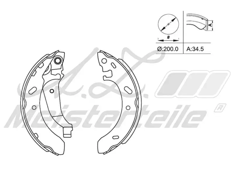 Brake Shoe Set (AZMT-44-026-1320)