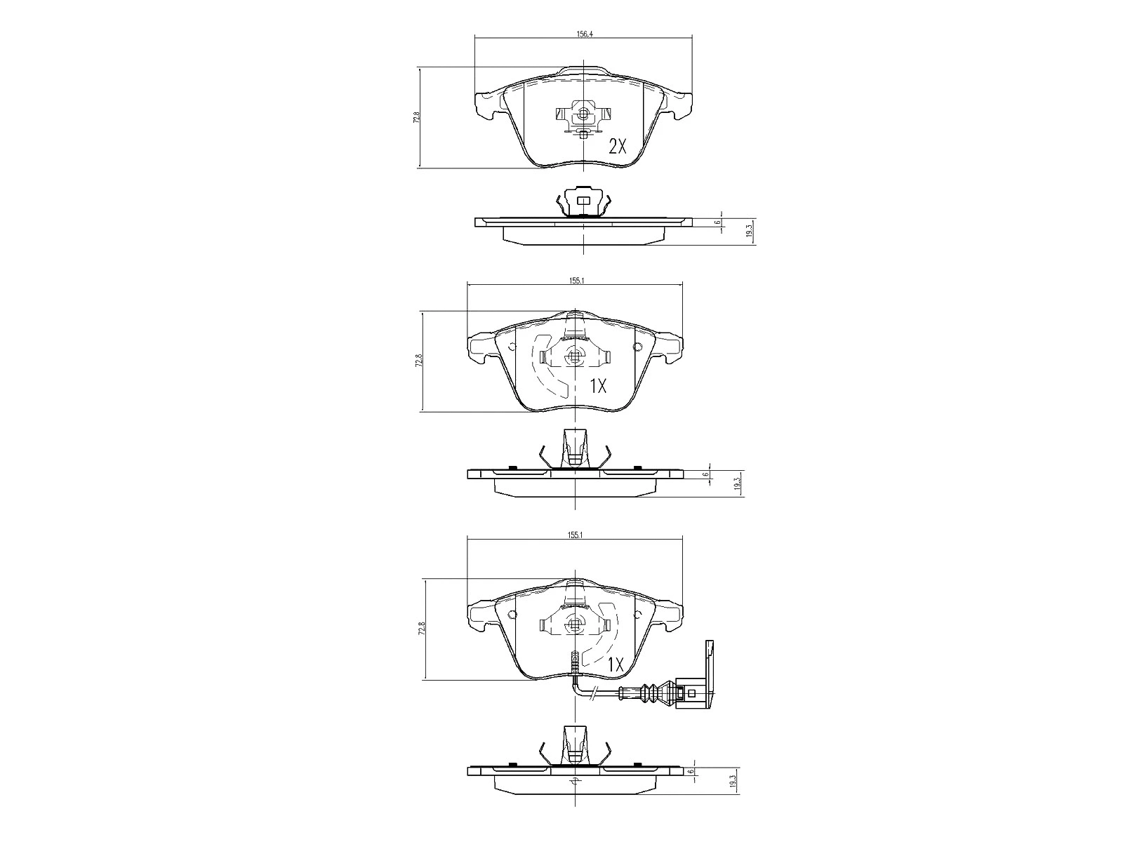Brake Pad Set, disc brake (AZMT-44-022-1215)