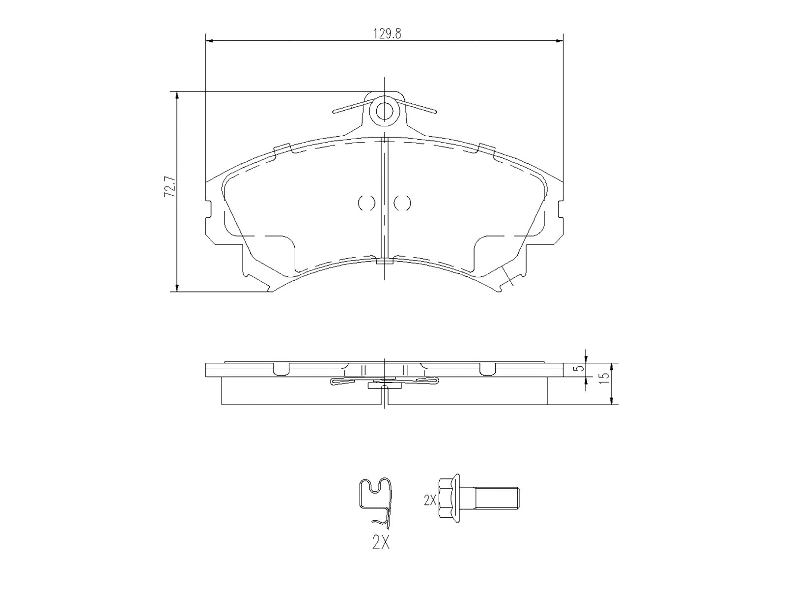 Brake Pad Set, disc brake (AZMT-44-022-1023)