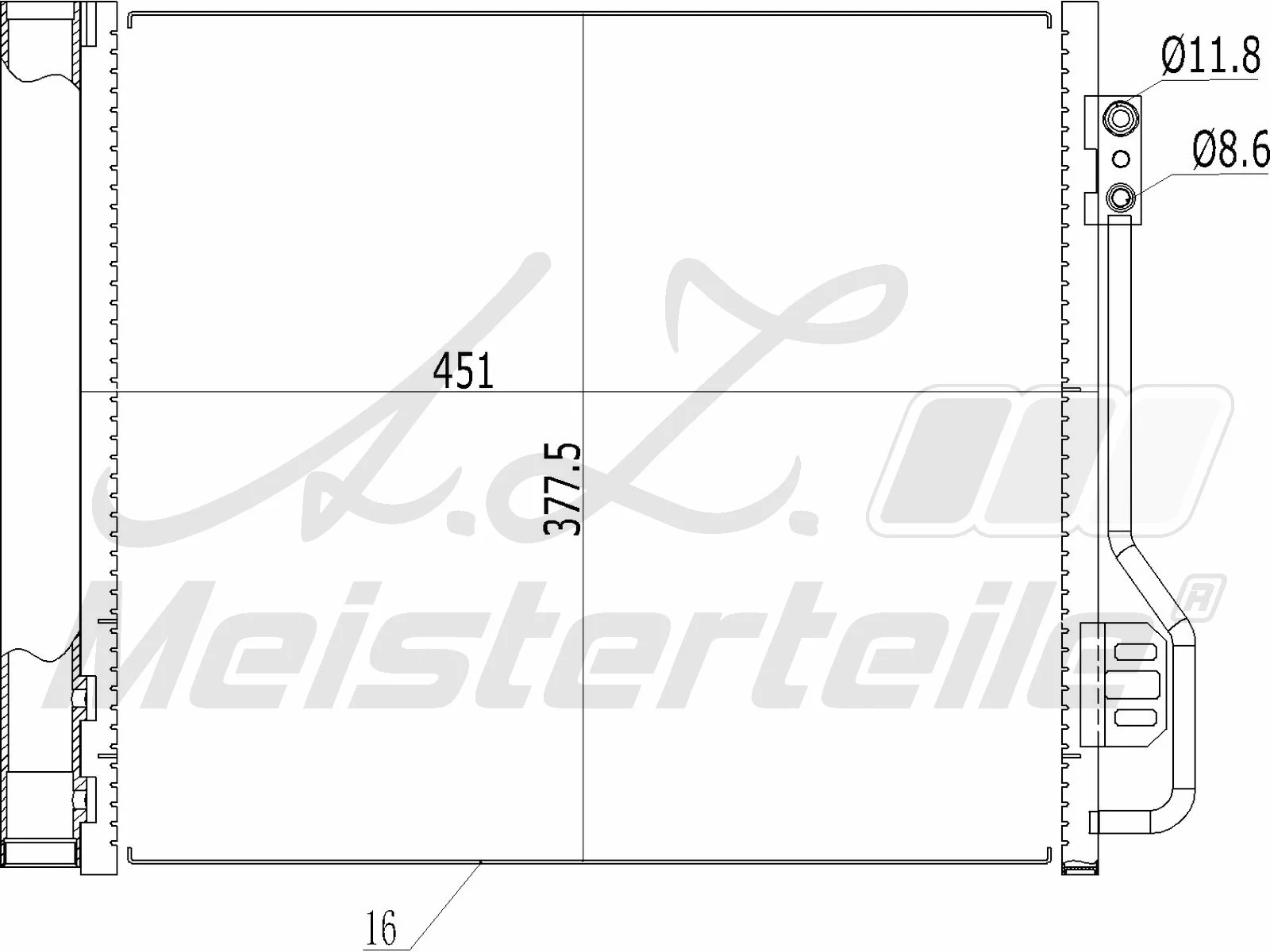 Condenser, air conditioning (AZMT-45-030-1522)