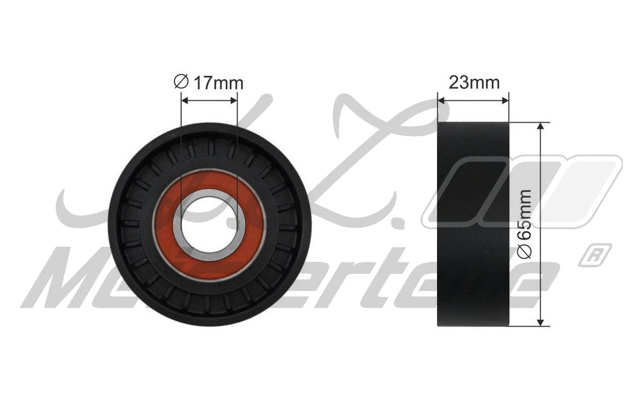 Deflection/Guide Pulley, V-ribbed belt (AZMT-20-031-2140)