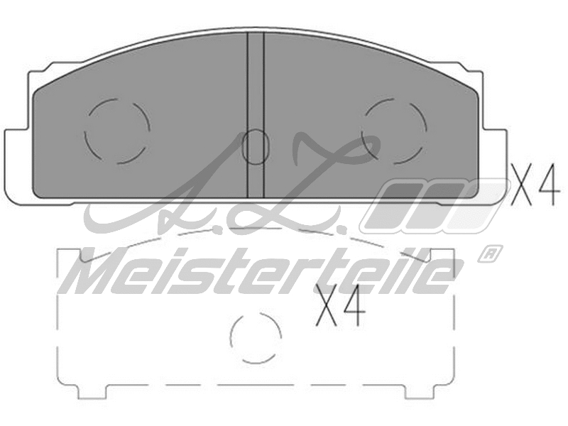 Brake Pad Set, disc brake (AZMT-44-022-1719)