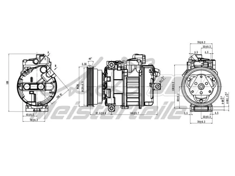 Compressor, air conditioning (AZMT-45-041-1136)