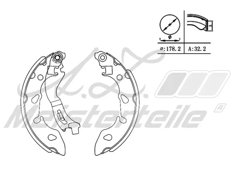 Brake Shoe Set (AZMT-44-026-1372)