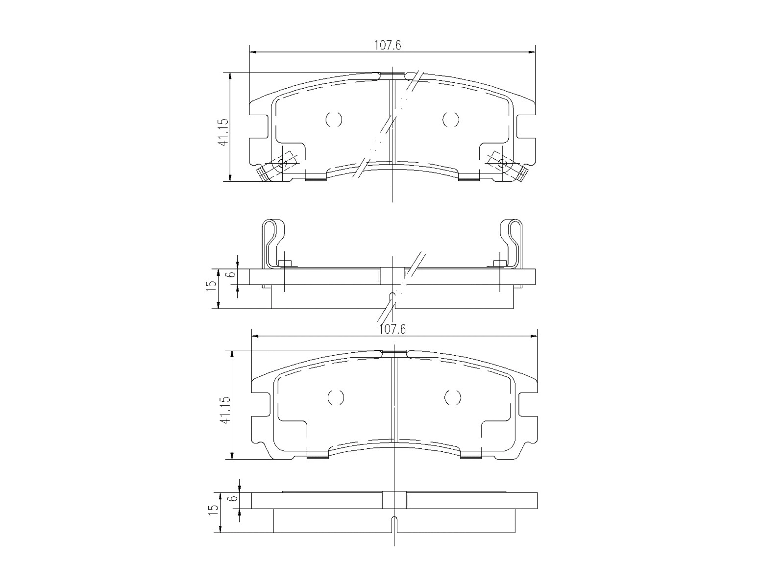 Brake Pad Set, disc brake (AZMT-44-022-1405)