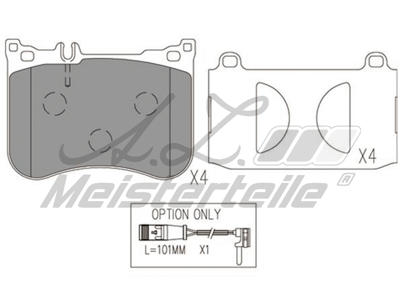 Brake Pad Set, disc brake (AZMT-44-022-2063)