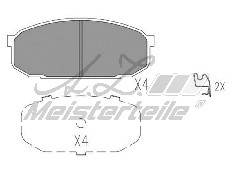 Brake Pad Set, disc brake (AZMT-44-022-2269)