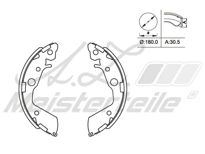 Brake Shoe Set (AZMT-44-026-1460)