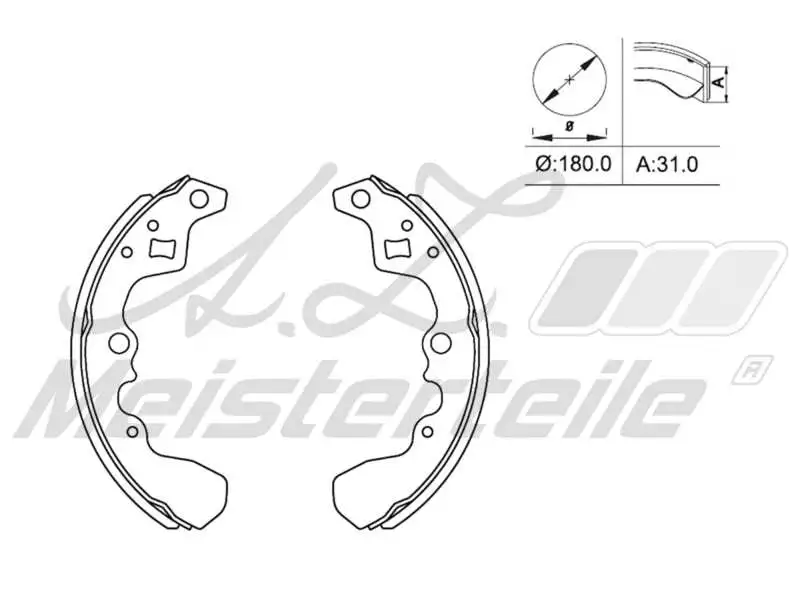 Brake Shoe Set (AZMT-44-026-1390)
