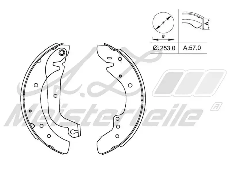 Brake Shoe Set (AZMT-44-026-1214)
