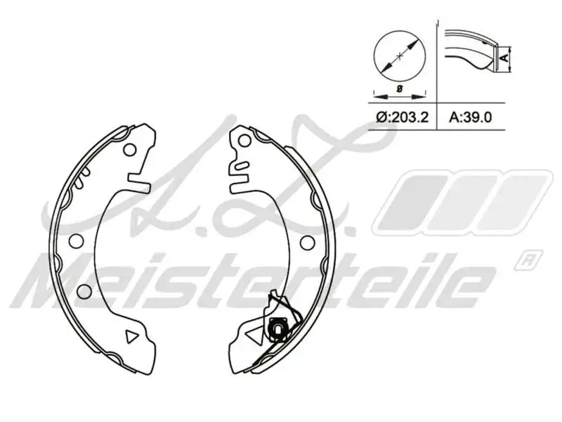Brake Shoe Set (AZMT-44-026-1435)