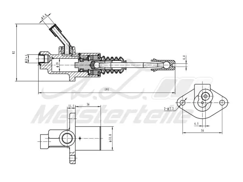 Master Cylinder, clutch (AZMT-47-030-1030)