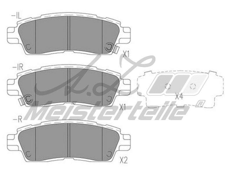 Brake Pad Set, disc brake (AZMT-44-022-2430)
