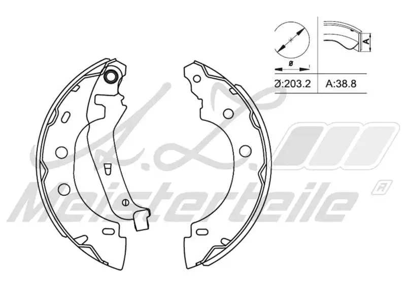 Brake Shoe Set (AZMT-44-026-1023)