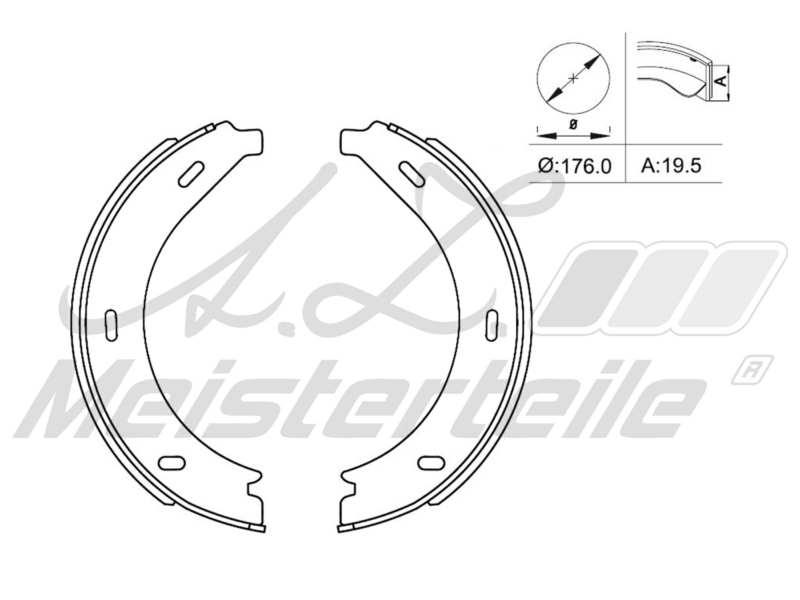 Brake Shoe Set (AZMT-44-026-1033)