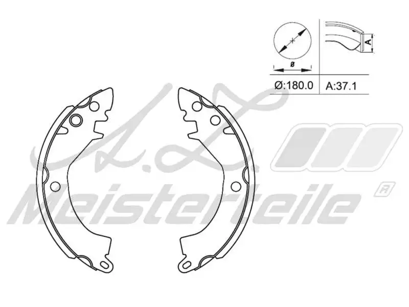 Brake Shoe Set (AZMT-44-026-1430)