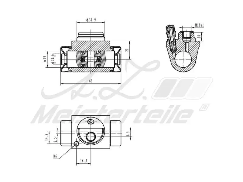Wheel Brake Cylinder (AZMT-44-111-1099)
