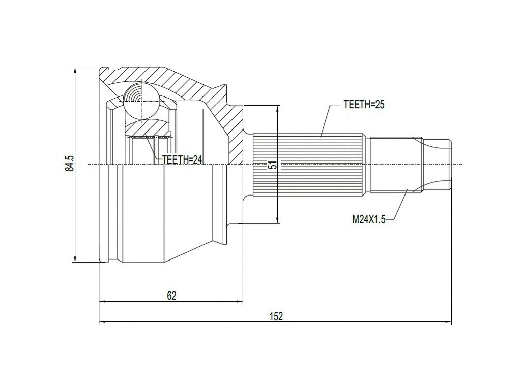 Joint Kit, drive shaft (AZMT-43-030-1071)