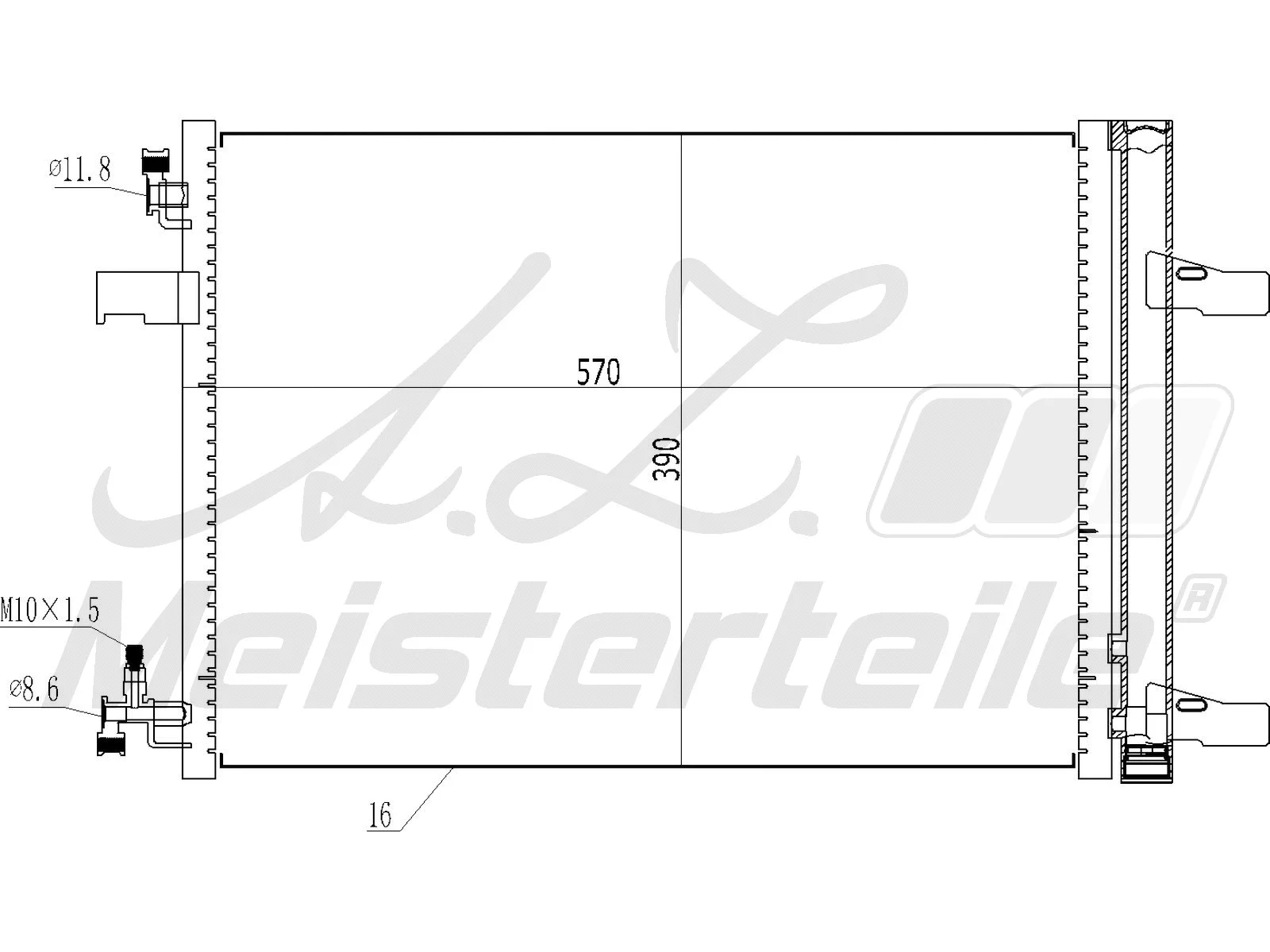 Condenser, air conditioning (AZMT-45-030-1115)