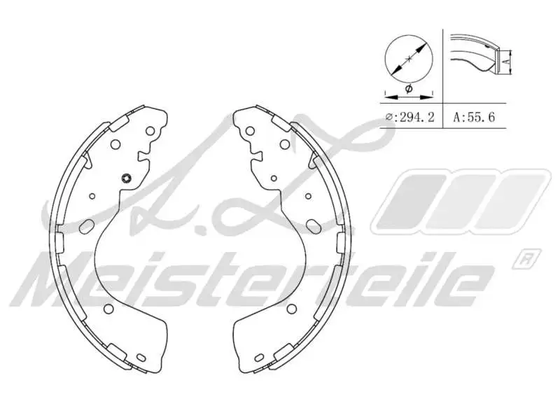 Brake Shoe Set (AZMT-44-026-1154)