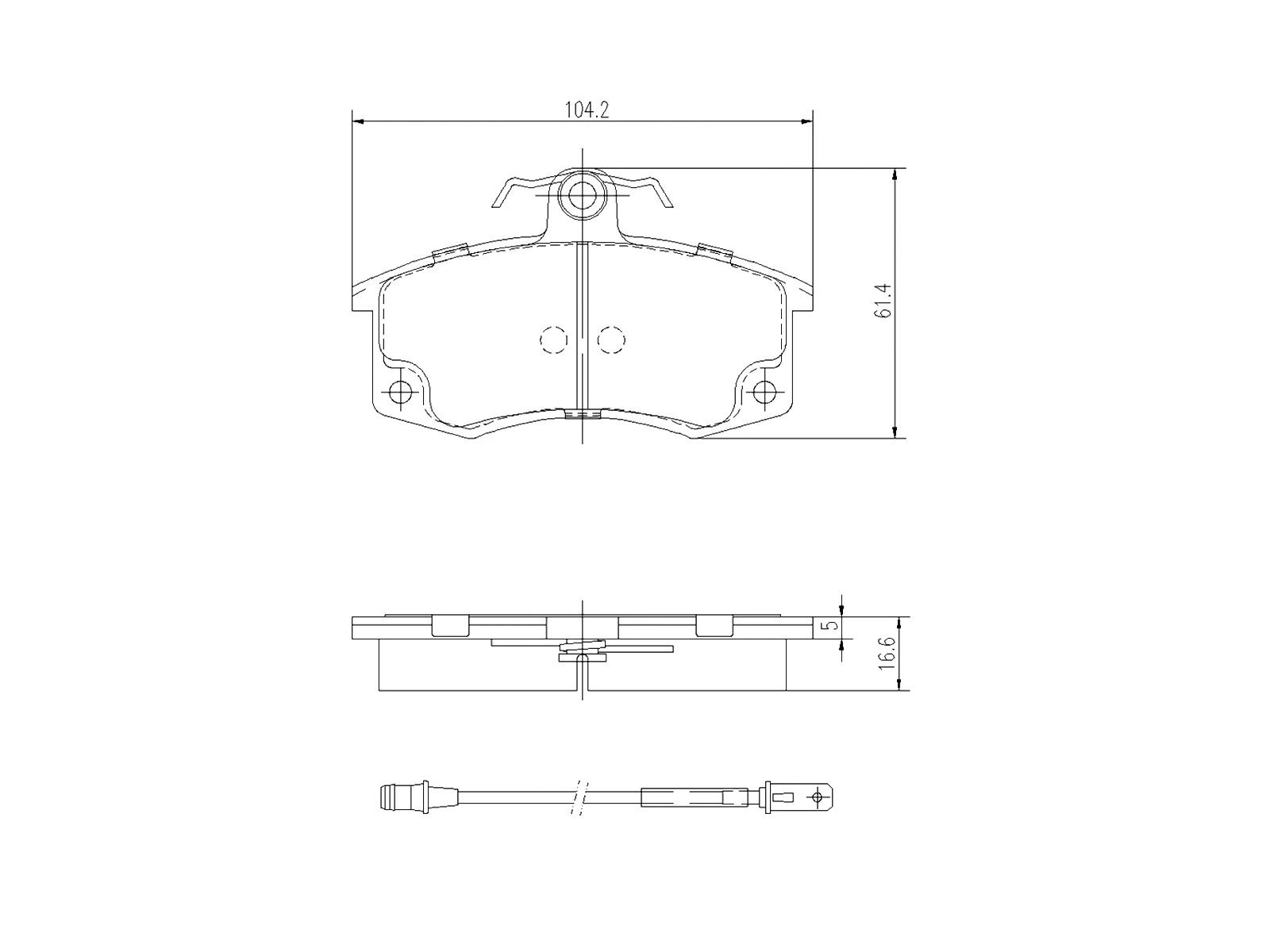 Brake Pad Set, disc brake (AZMT-44-022-1060)
