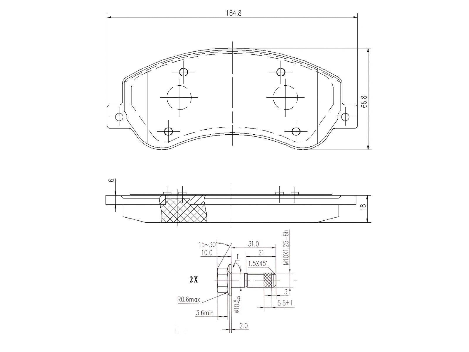 Brake Pad Set, disc brake (AZMT-44-022-1466)