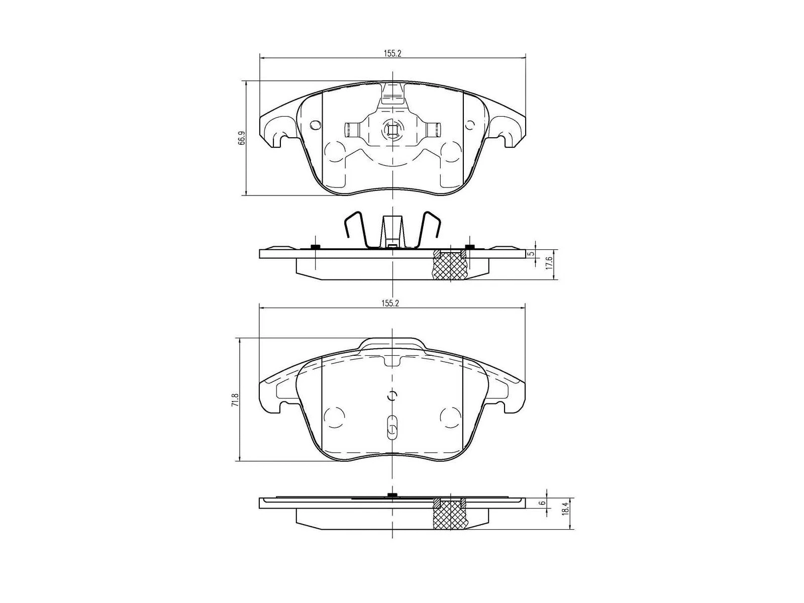 Brake Pad Set, disc brake (AZMT-44-022-1266)