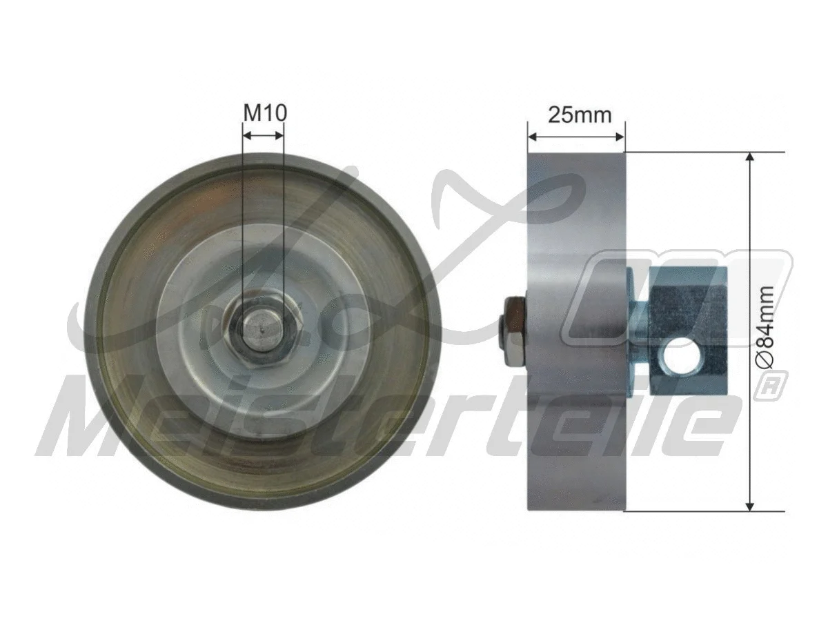 Deflection/Guide Pulley, V-ribbed belt