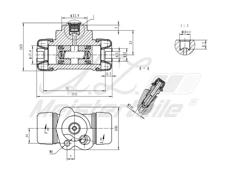 Wheel Brake Cylinder (AZMT-44-111-1120)