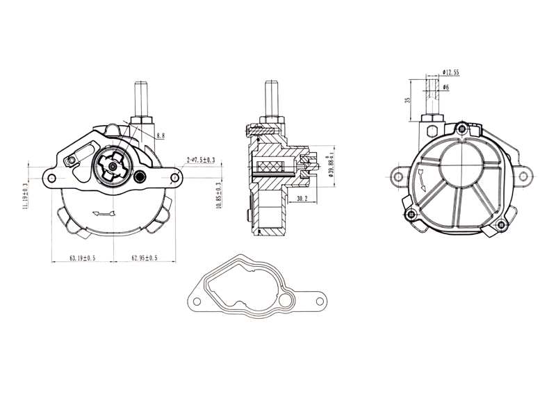 Vacuum Pump, braking system (AZMT-44-130-1002)