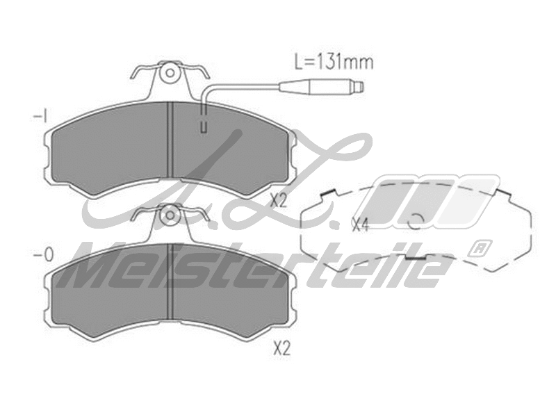 Brake Pad Set, disc brake (AZMT-44-022-1613)