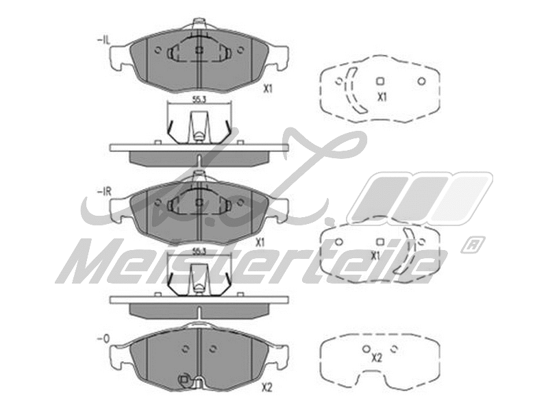 Brake Pad Set, disc brake (AZMT-44-022-1731)