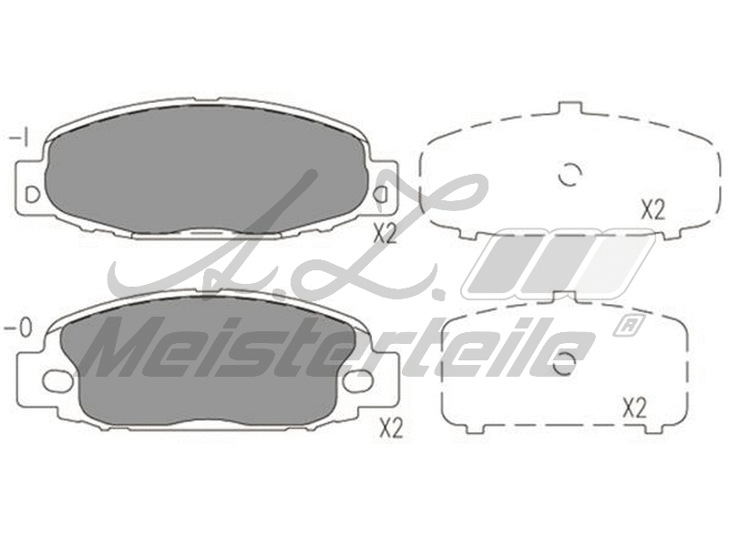 Brake Pad Set, disc brake (AZMT-44-022-2508)