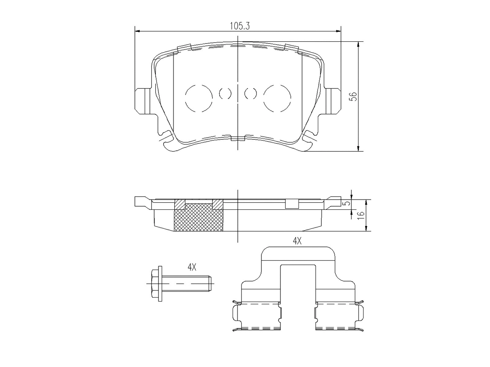 Brake Pad Set, disc brake (AZMT-44-022-1179)
