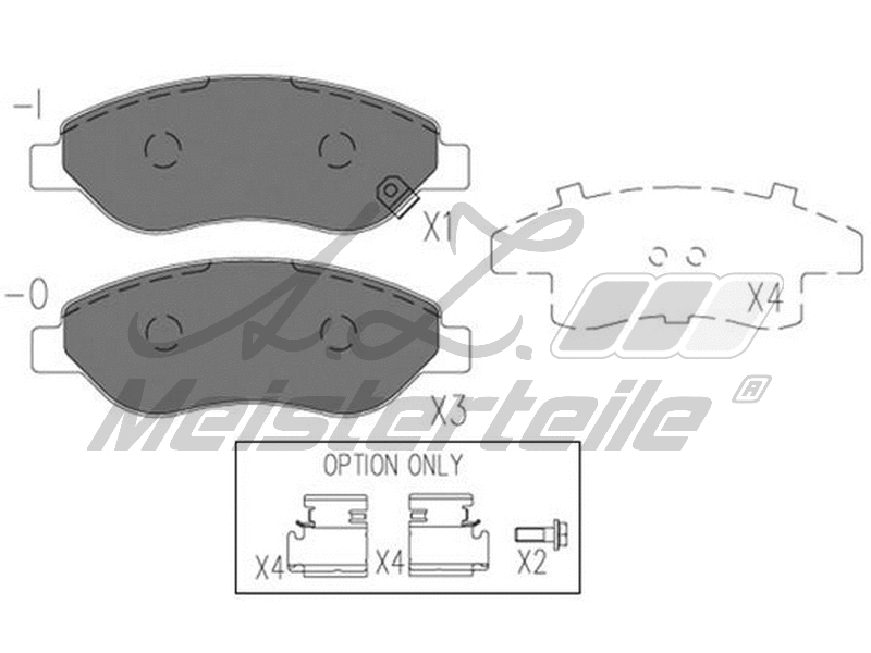 Brake Pad Set, disc brake (AZMT-44-022-1747)