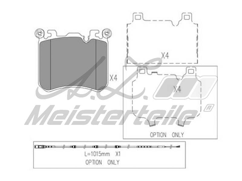 Brake Pad Set, disc brake (AZMT-44-022-2048)