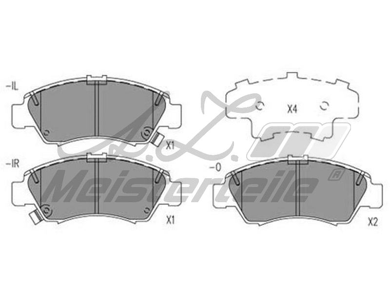 Brake Pad Set, disc brake (AZMT-44-022-2638)