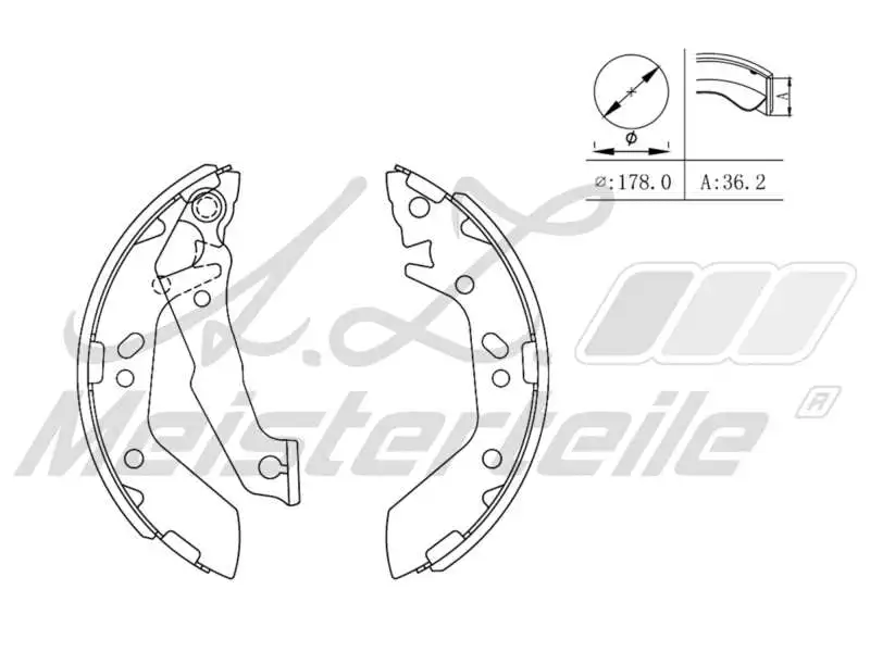 Brake Shoe Set (AZMT-44-026-1158)